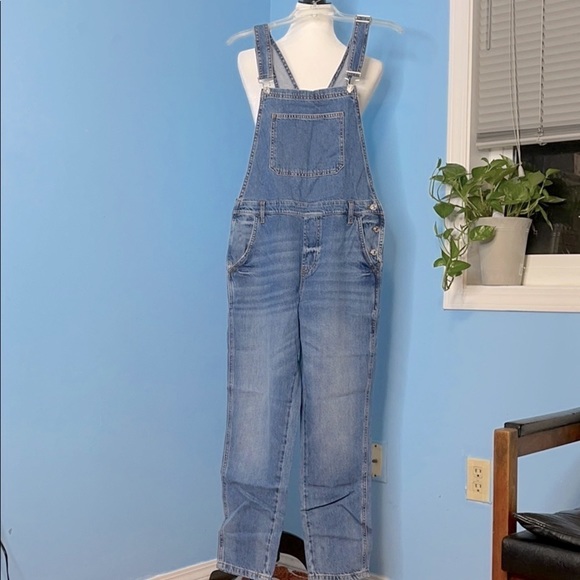 NEW mango blue medium tejano soft denim overall US S - Picture 2 of 9